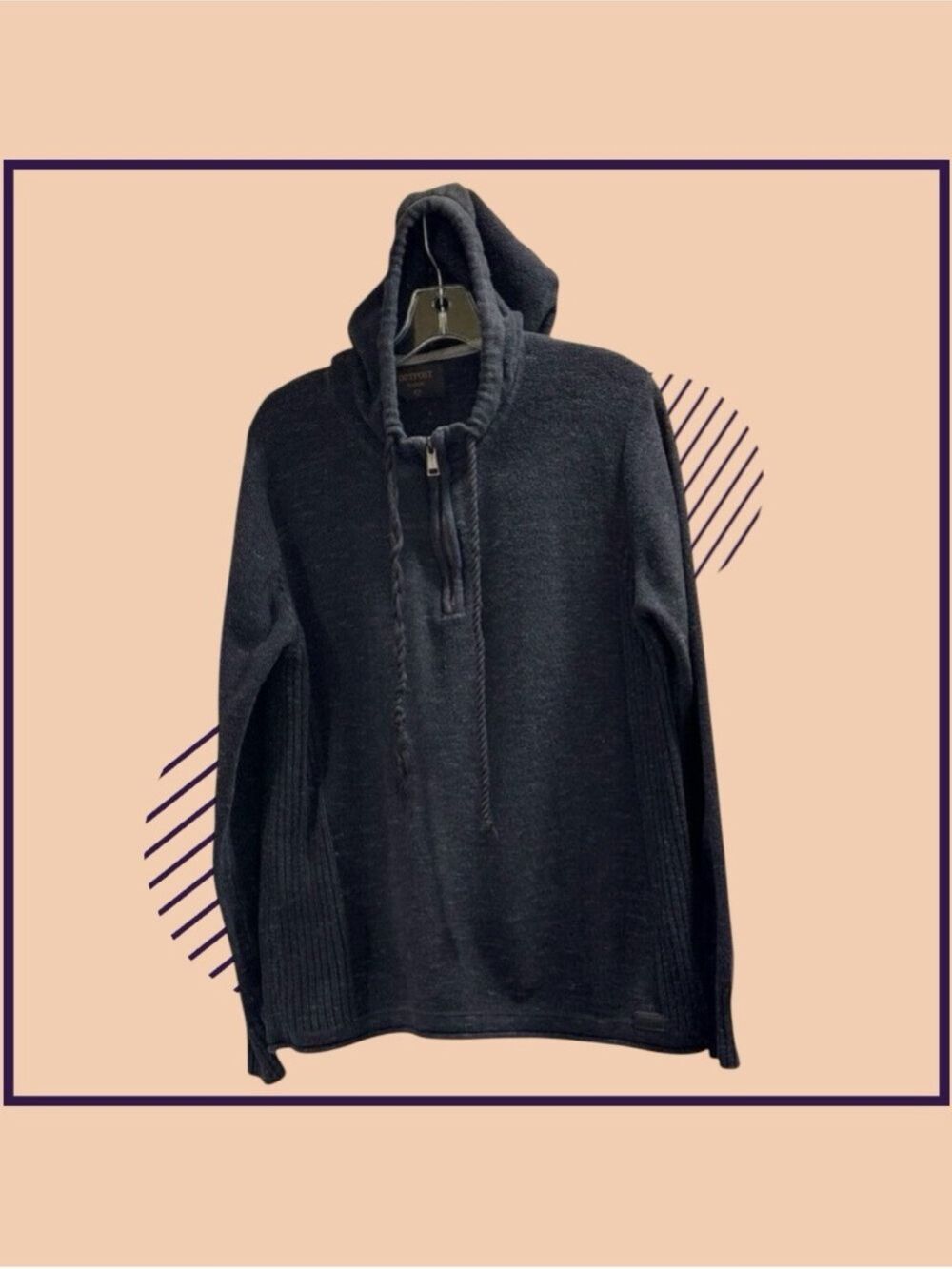 Outpost Makers Black Hoodie Sweater Men Medium